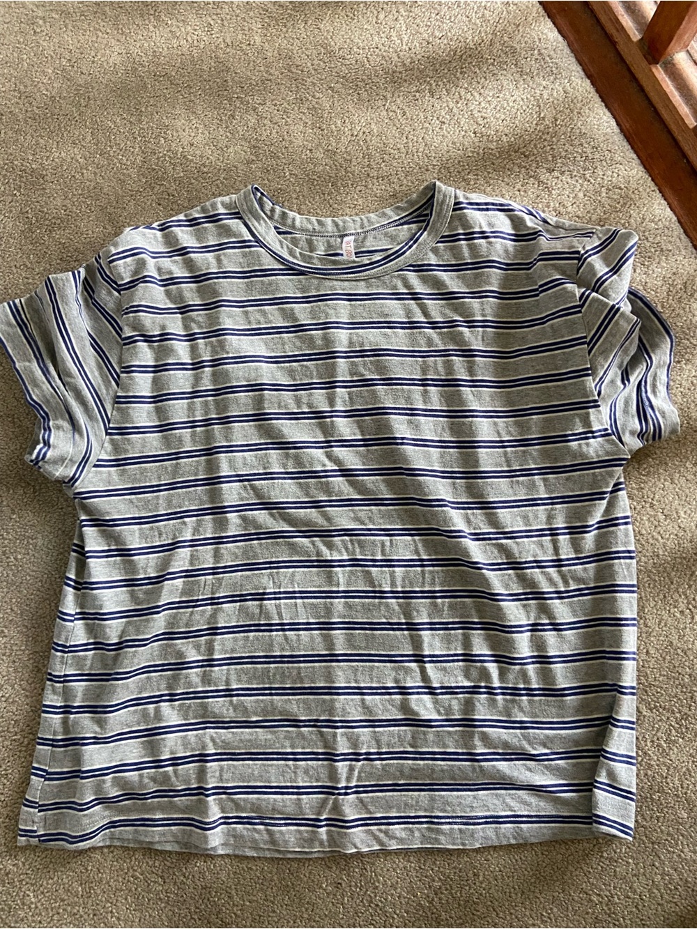 Rat Boi OVERSIZED BOIFRIEND T-SHIRT IN HEATHER STRIPE